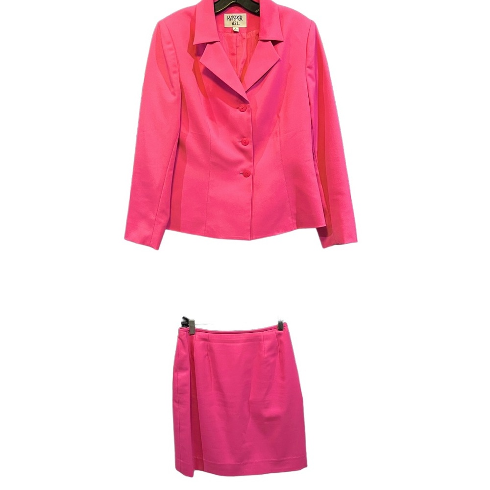 Barbie Vintage 90s 80s BarbieCore skirt suit set size 6 pink Kasper Pencil skirt